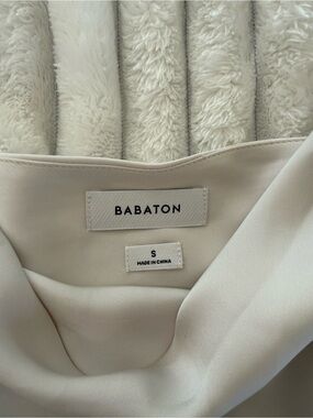 Babaton Cream Satin Blouse